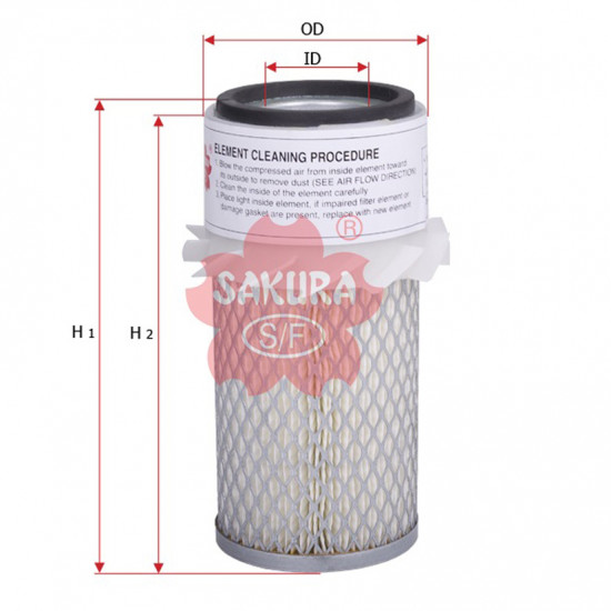 Филтър въздушен основен AS-5412 за двигател на трактор