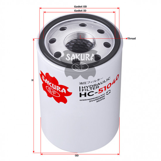 Филтър хидравличен HC-51040 за двигател на трактор