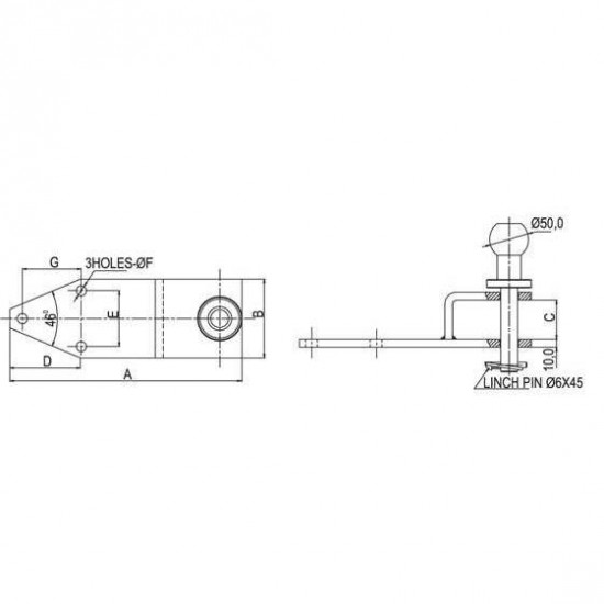 Теглич с жабка и ябълка за малогабаритен трактор