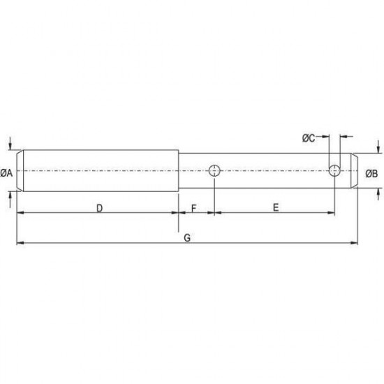 Щифт комбиниран за инвентар за трактор, диаметър 25 мм. и 19 мм.