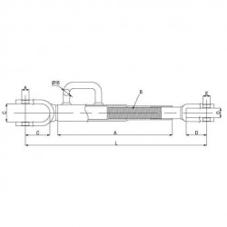 Страничен винт раскос с тръба 290 мм. за навесна система на трактор