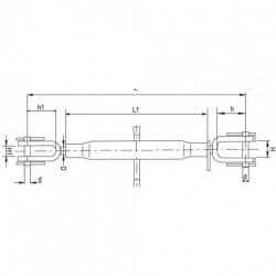 Страничен винт раскос с тръба 200 мм. за навесна система на трактор