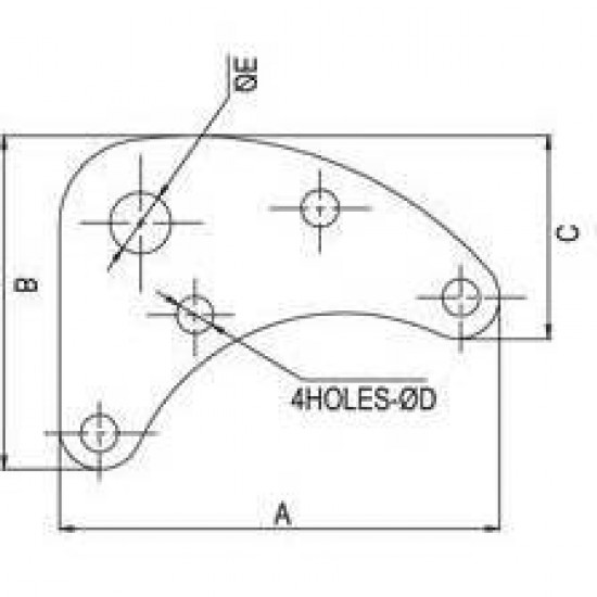 Планка за навесна система на трактор Kubota тип бъбрек
