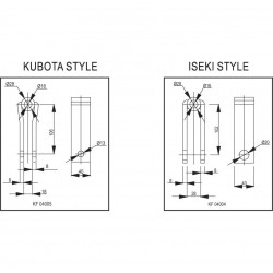 Навесна система комплект за трактор KUBOTA усилена