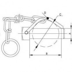 Щипка клап щифт за тръба на трактор с диаметър на щифта 12 мм.