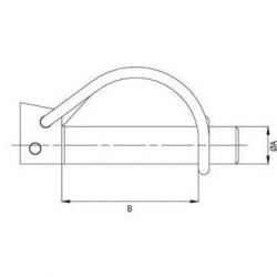 Щипка клап щифт за тръба на трактор с диаметър на щифта 14 мм.