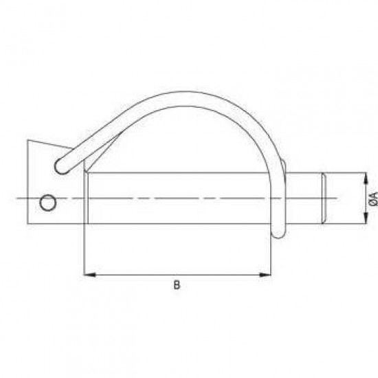 Щипка клап щифт за тръба на трактор с диаметър на щифта 14 мм.