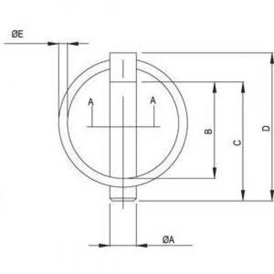 Щипка клап щифт за трактор с диаметър на щифта 4.5 мм.