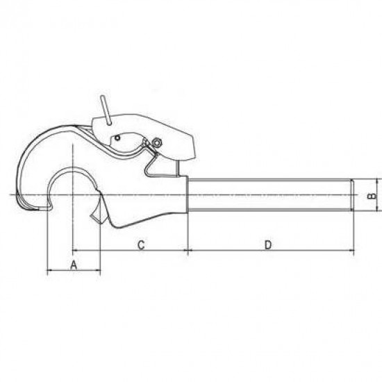 Накрайник централен винт M36x3 с кука за сфери