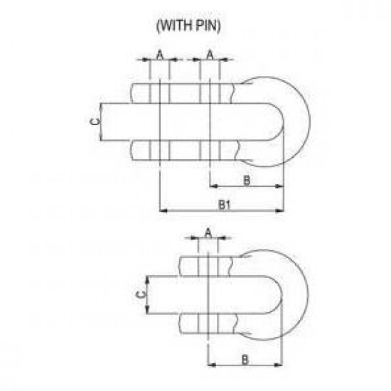 Обица навесна система на трактор с щифт 12 мм.