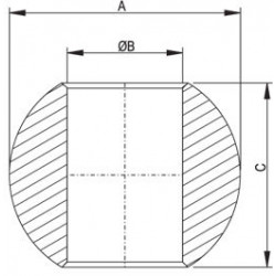 Сфера (ябълка - сачма) за рамена на навесна с-ма 44x22x35 кат.1