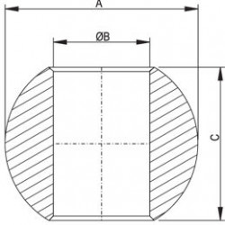 Сфера (ябълка - сачма) за рамена на навесна с-ма 44x22x35 кат.1