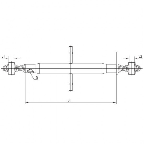Централен винт за трактор - трета точка 320 мм. - категория 1 към 1