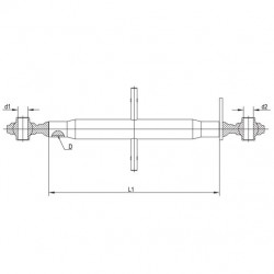 Централен винт за трактор усилен - трета точка 580 мм. - категория 3 към 3
