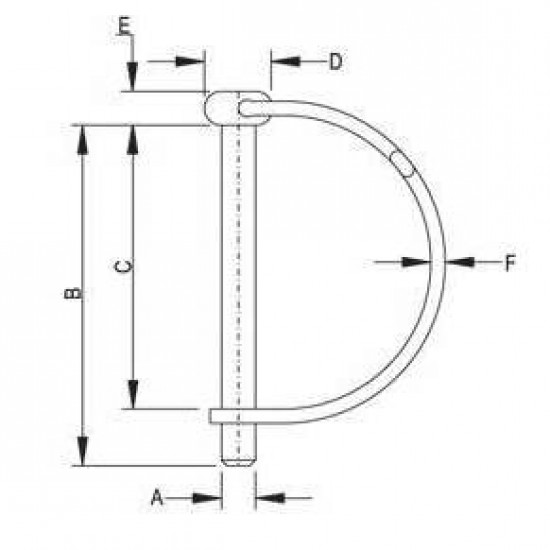 Щипка с гъвкав клап за тръба на трактор с диаметър на щифта 9.5 мм.